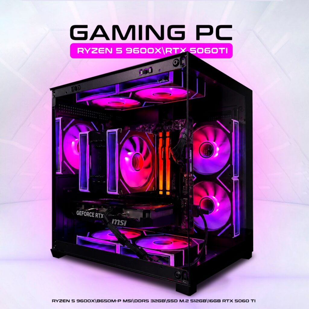 Игровой компьютер Феникс {Ryzen 5 7500F | RTX 5060 Ti | DDR5 32gb (16+16)]